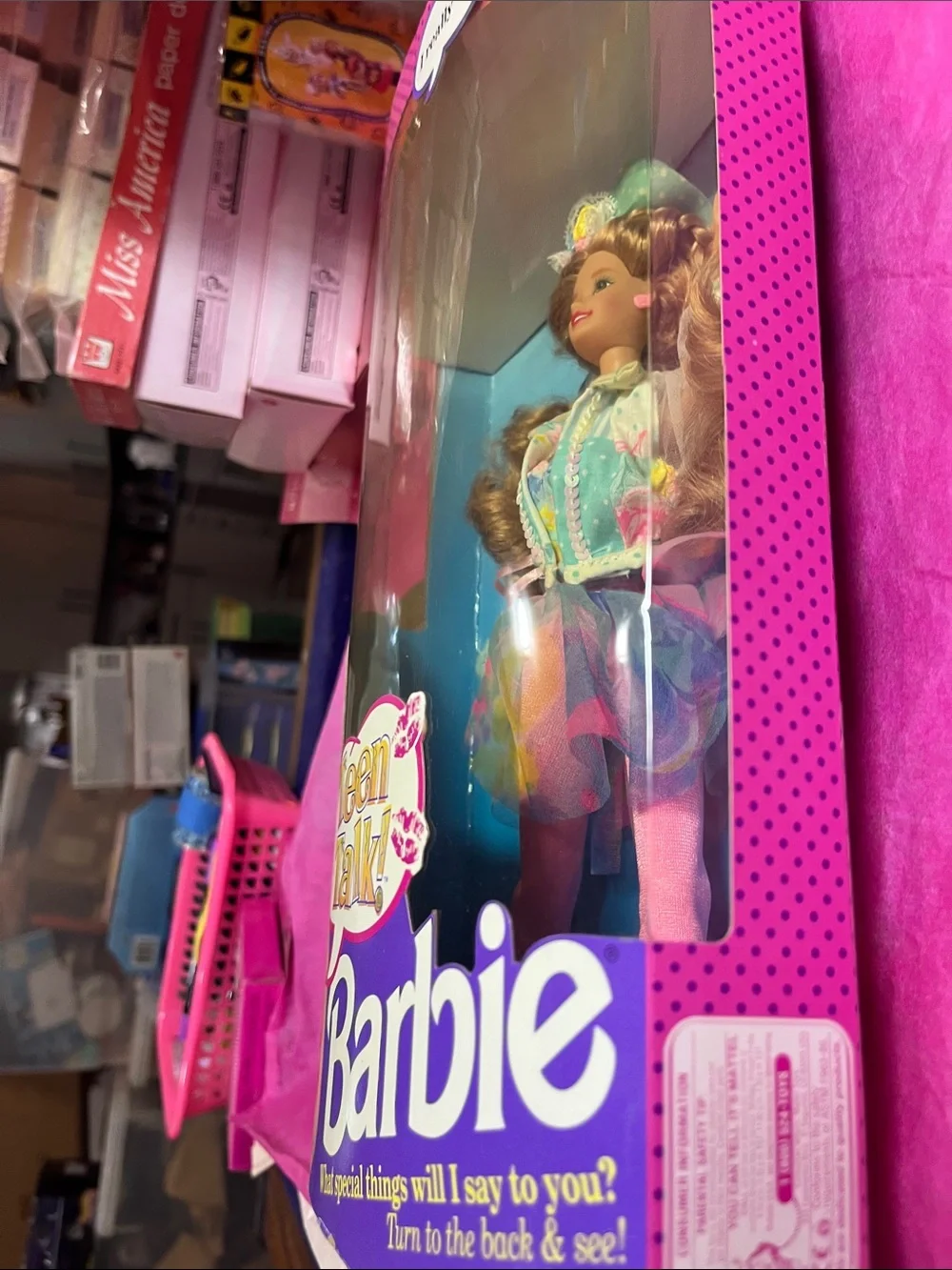 vintage 1991 Teen Talk Barbie (#5745) by Mattel NRFB